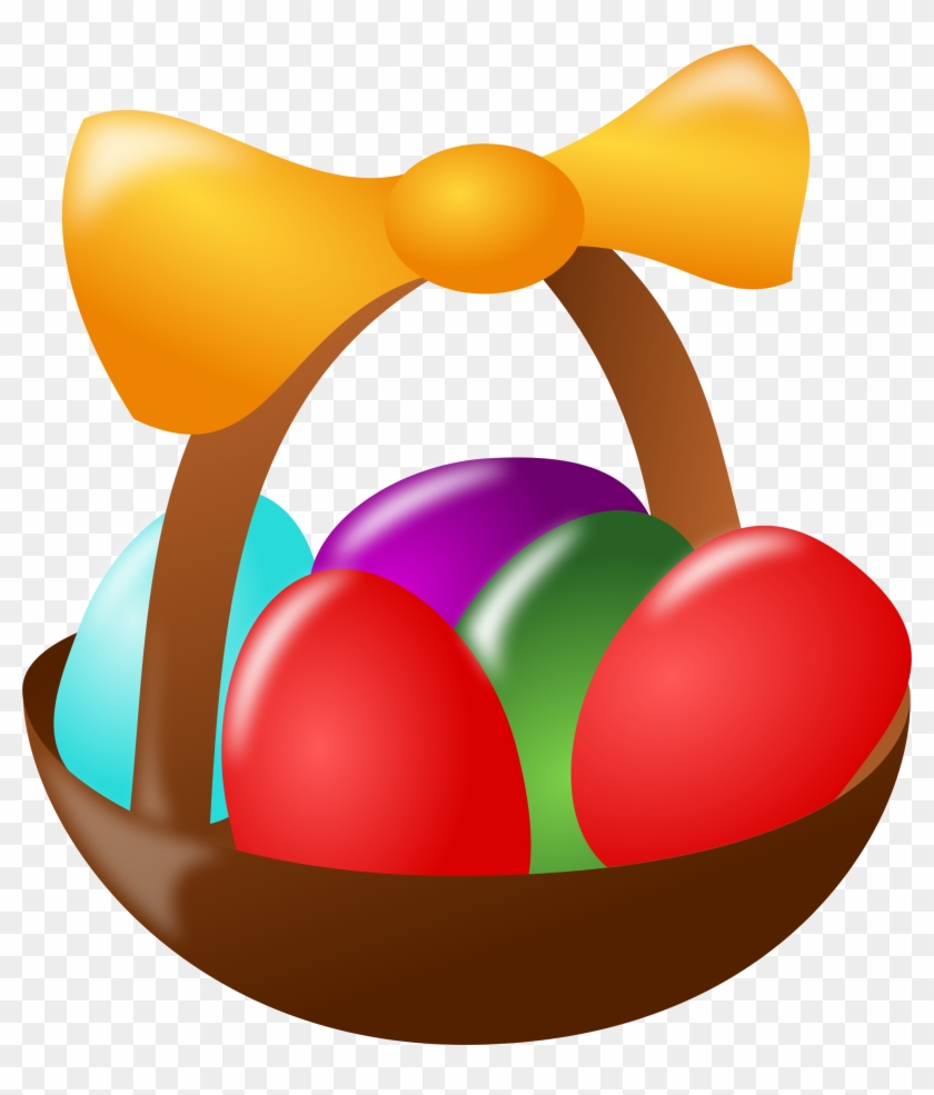 Eggs In One Basket - Easter Egg Basket Clip Art #470983