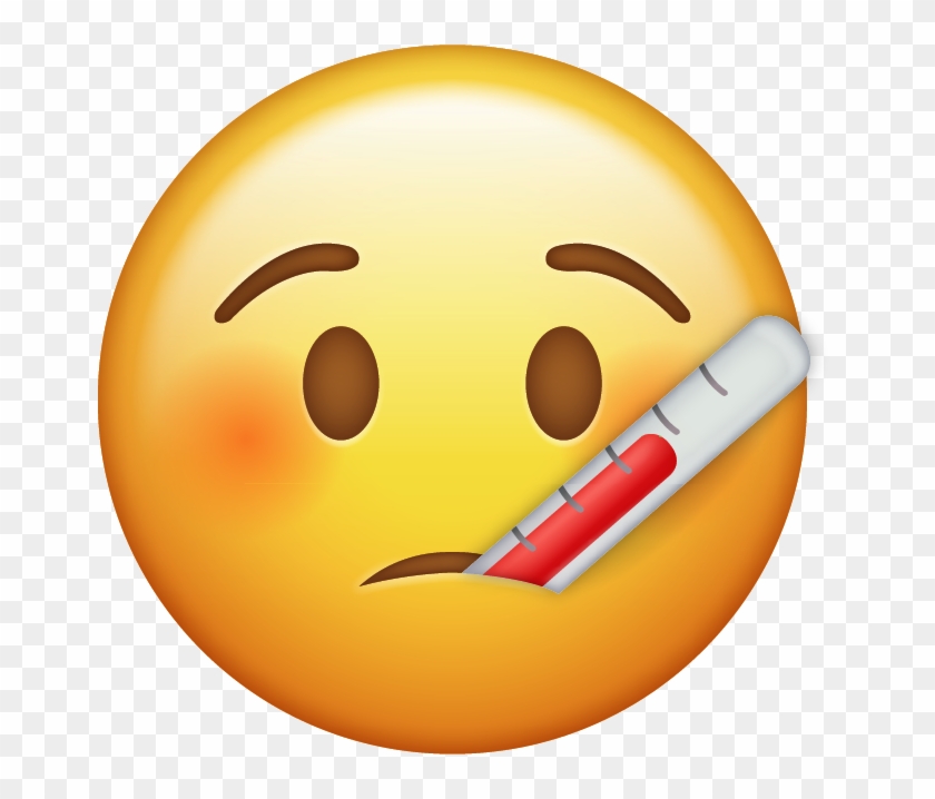 Download Thermometer Sick Iphone Emoji Icon In Jpg - Balanced Diet Pie Chart #470991