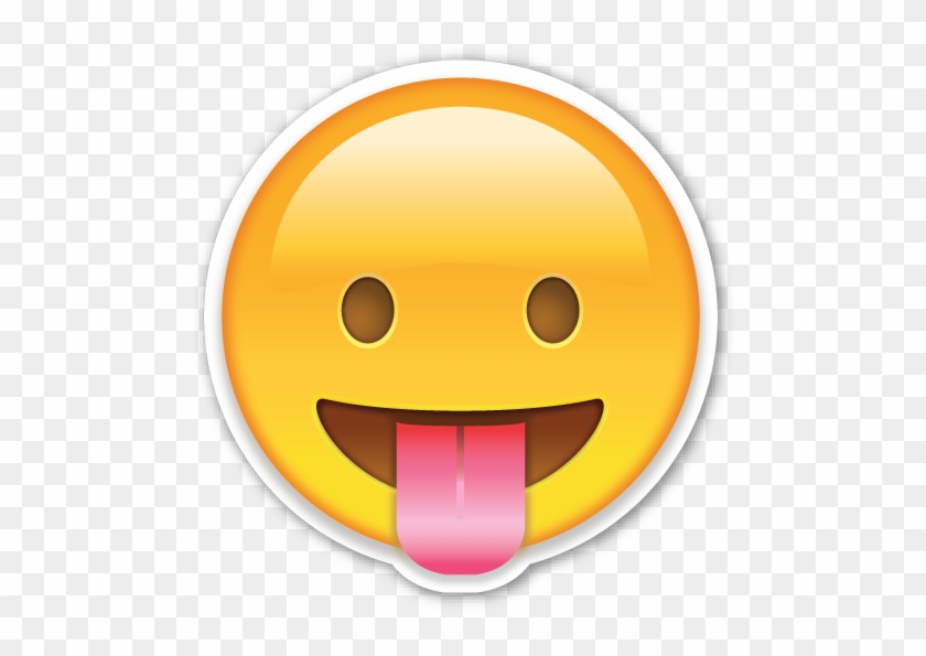 **this Sticker Is The Large 2 Inch Version That Sells - Tongue Out Emoji Sticker #470998