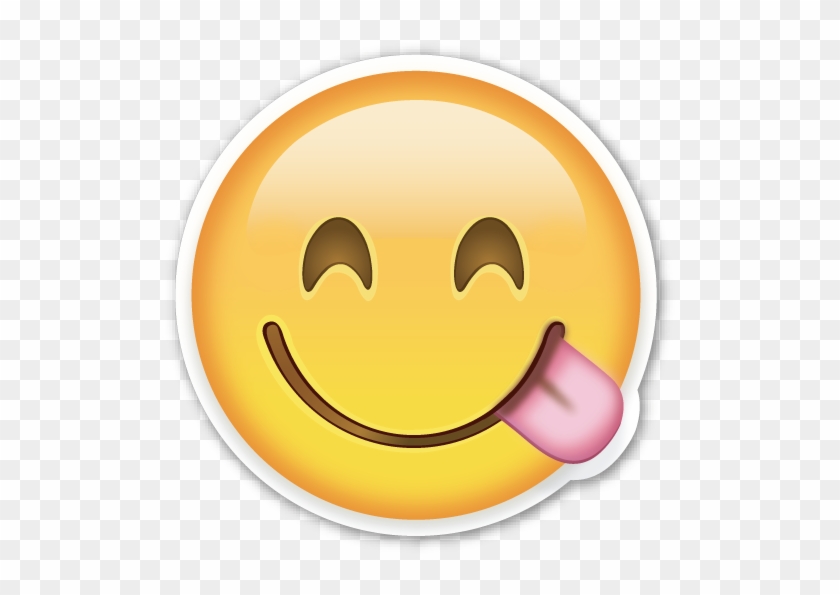 Face Savouring Delicious Food - Emoji Delicioso Png #471028