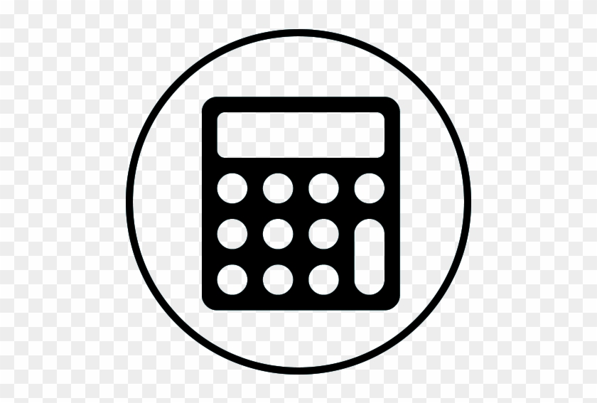 Calculator Carcle Icon Black Png #471044