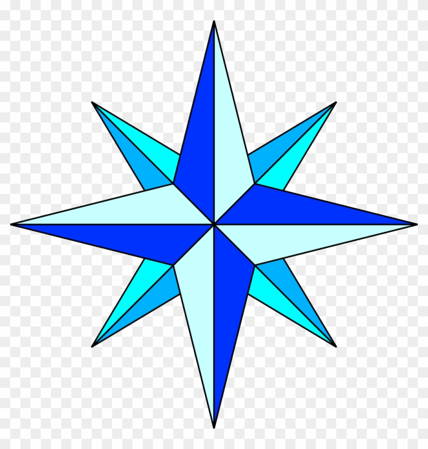 Compass Rose Simple Plain - 8 Point Compass Rose #471131