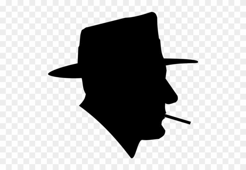Smoking Man In Fedora Silhouette Clipart, Vector Clip - Crystal Stopper; Paperback; Author - Maurice Leblanc #471135