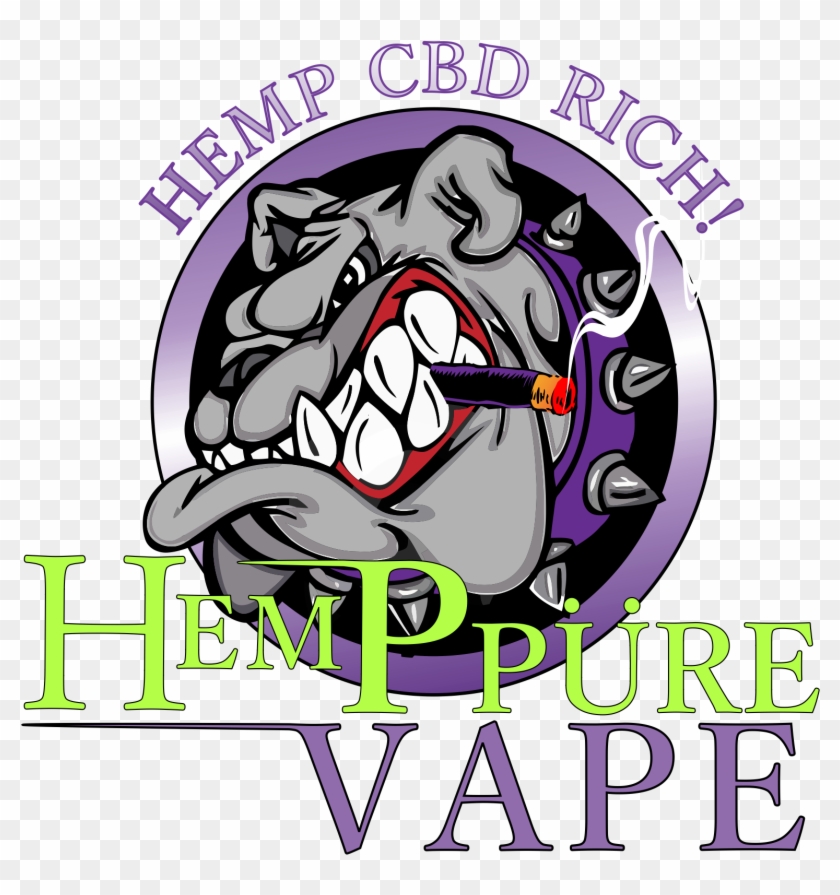 Great Tasting Hemp Cbd Eliquid, Hemp Pure Vape Is Infused - Vinyl Stickers Decals Angry Bulldog Garage Home Window #471148