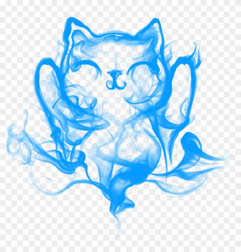 Freetoedit Cat Vape Smoke Cloud Blue - Picsart Photo Studio #471273