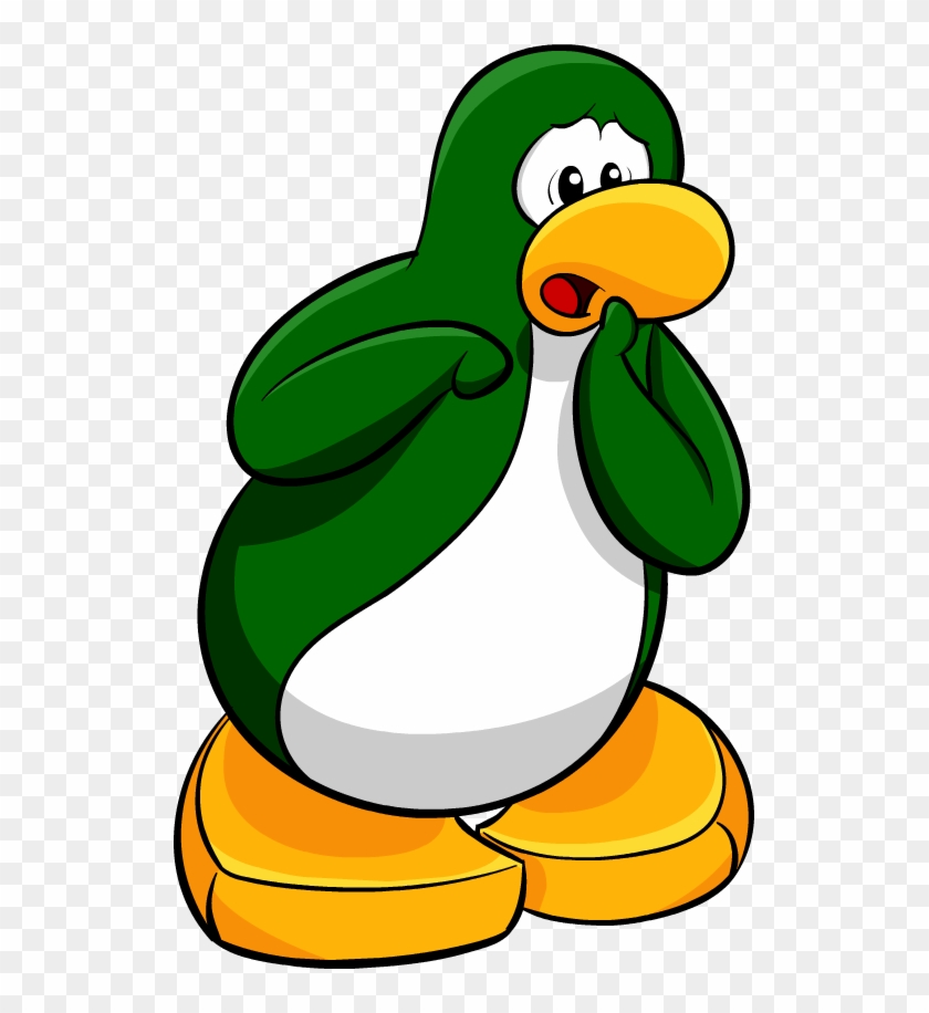 Without Clothing - Club Penguin Dark Green Penguin #471423