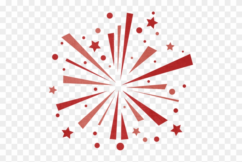 Red Fireworks Clipart - Fireworks Vector #471579