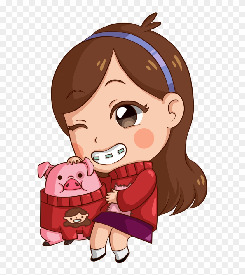 Mabel And Waddles By Tomatopuppy - Mabel Gravity Falls Chibi #471610