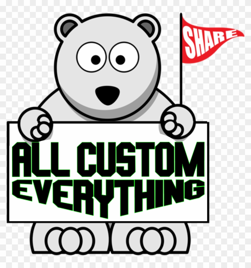 Custom Cartoon Polar Bear Shower Curtain #471679