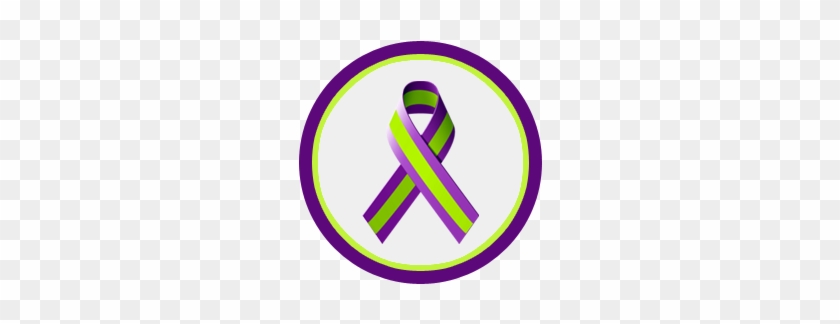 A Migraine That Looks Like A Stroke - Green And Violet Cancer Ribbon #471708