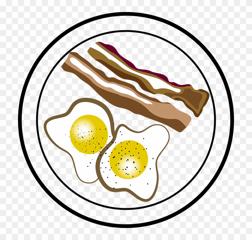 Bacon Eggs, Breakfast, Meal, Morning - Eggs And Bacon Graphic #471802