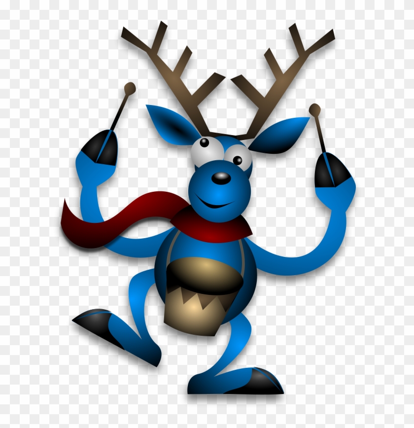 Free Dancing Reindeer 2 - Blue Reindeer #471911