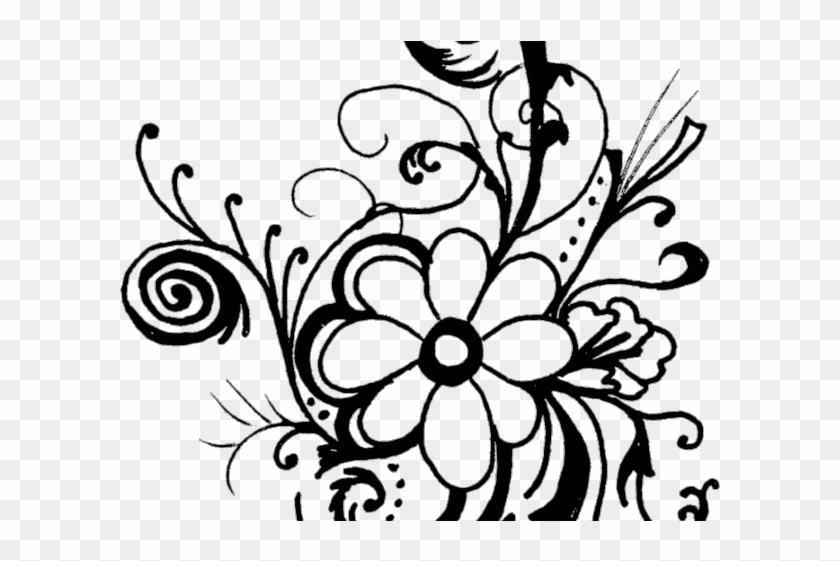Art Flower Pictures - Black And White Flower Art #472308