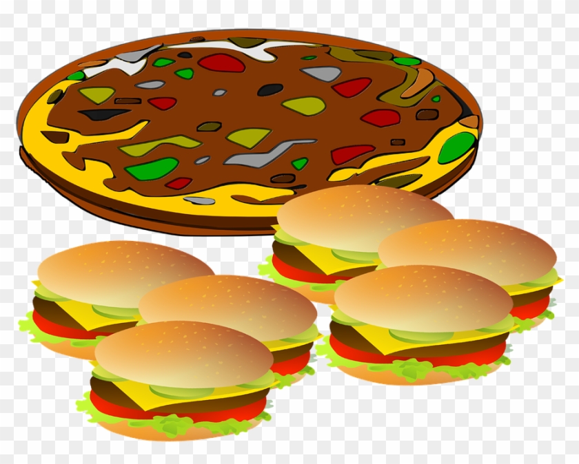 Veggie Tray Cliparts 28, - Burgers And Pizza Clip Art #472509