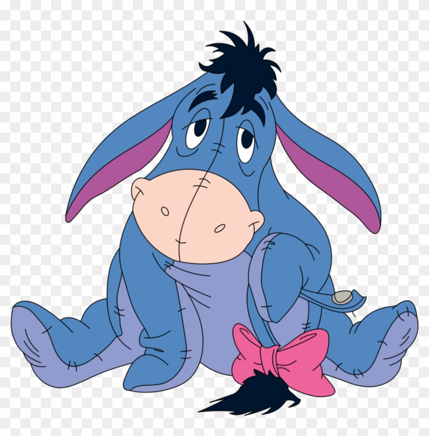 Eeyore Clip Art Design Medium Size - Winnie The Pooh Eeyore Edible Image Photo Cake Topper #472548