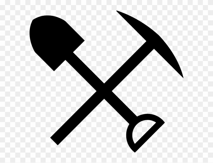 Hand Tool Pickaxe Shovel Clip Art - Mine Symbol On A Map #472560