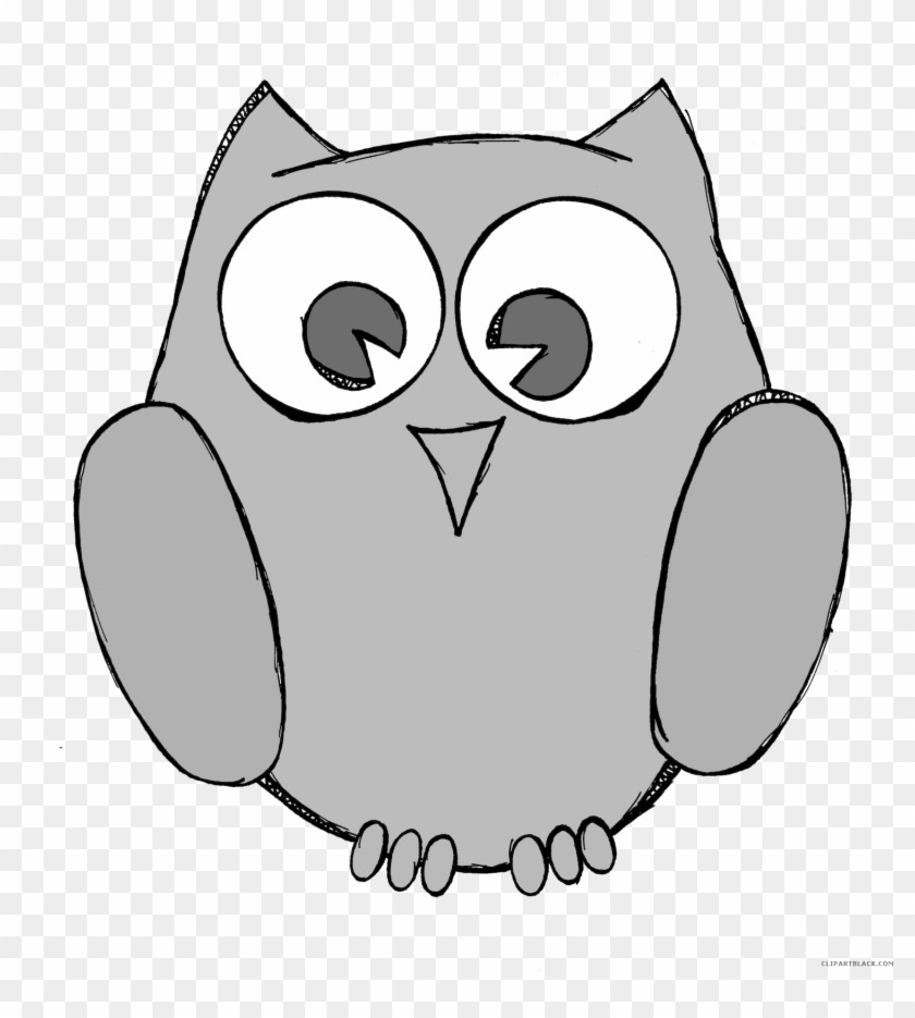 Owl For Teachers Animal Free Black White Clipart Images - Drawing #472577