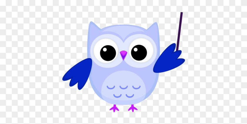 Teacher Owl - Coruja Rosa E Azul #472584