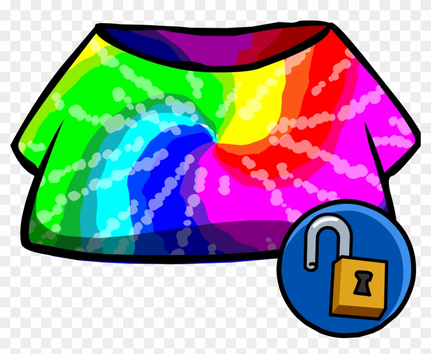 Tie Dye Shirt - Rare Club Penguin Clothes #472604