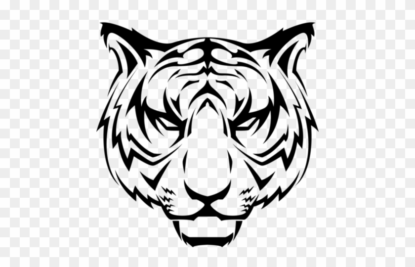 Safety Reflective Tiger Iron-on - Tiger Head Vector Png #472632