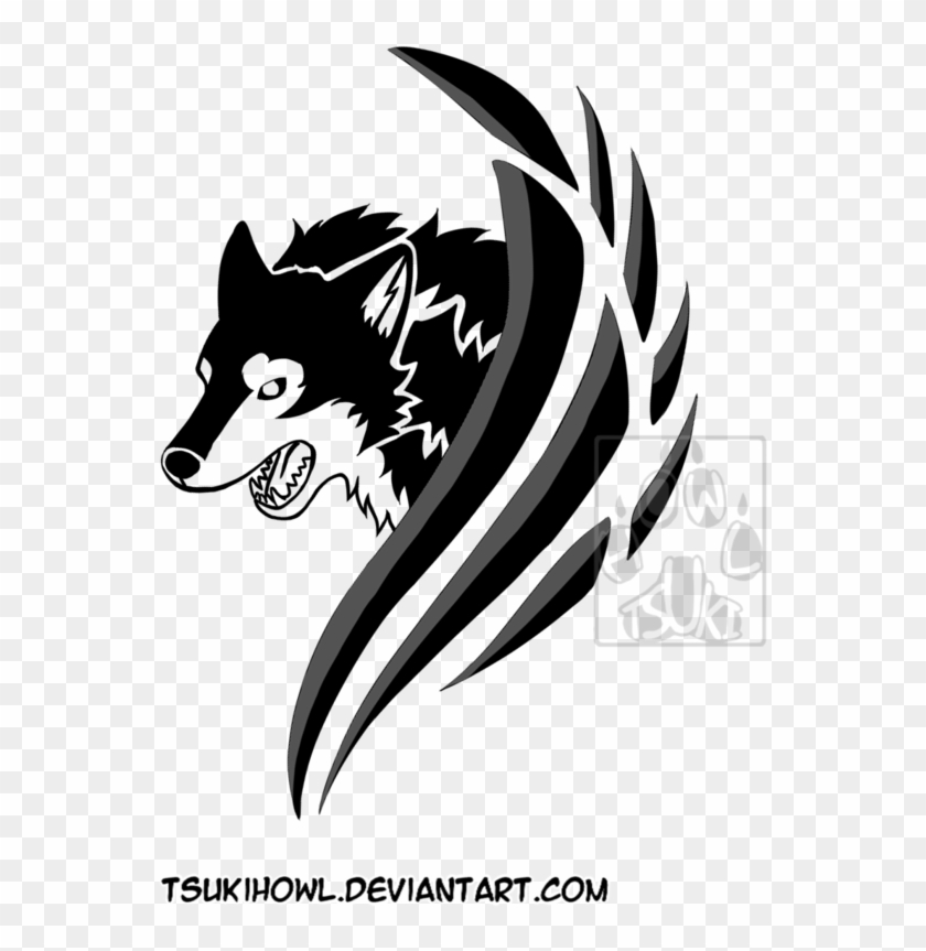 Tribal Angry Wolf By Tsukihowl - Angry Wolf Image Transparent #472693