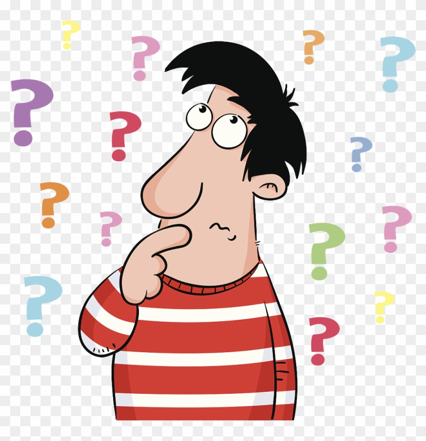 A Cartoon Illustration Is Confused By A Pile Of Questions - Tricky Riddles And Answers #472909