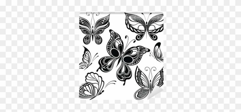 Black And White Butterflies Collection Wall Mural • - Butterfly #473007