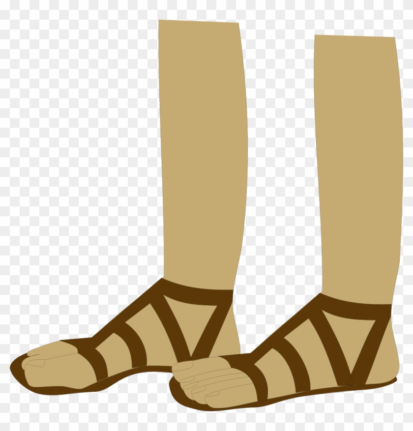 Foot Toe Clip Art - Cartoon Feet In Sandals #473077