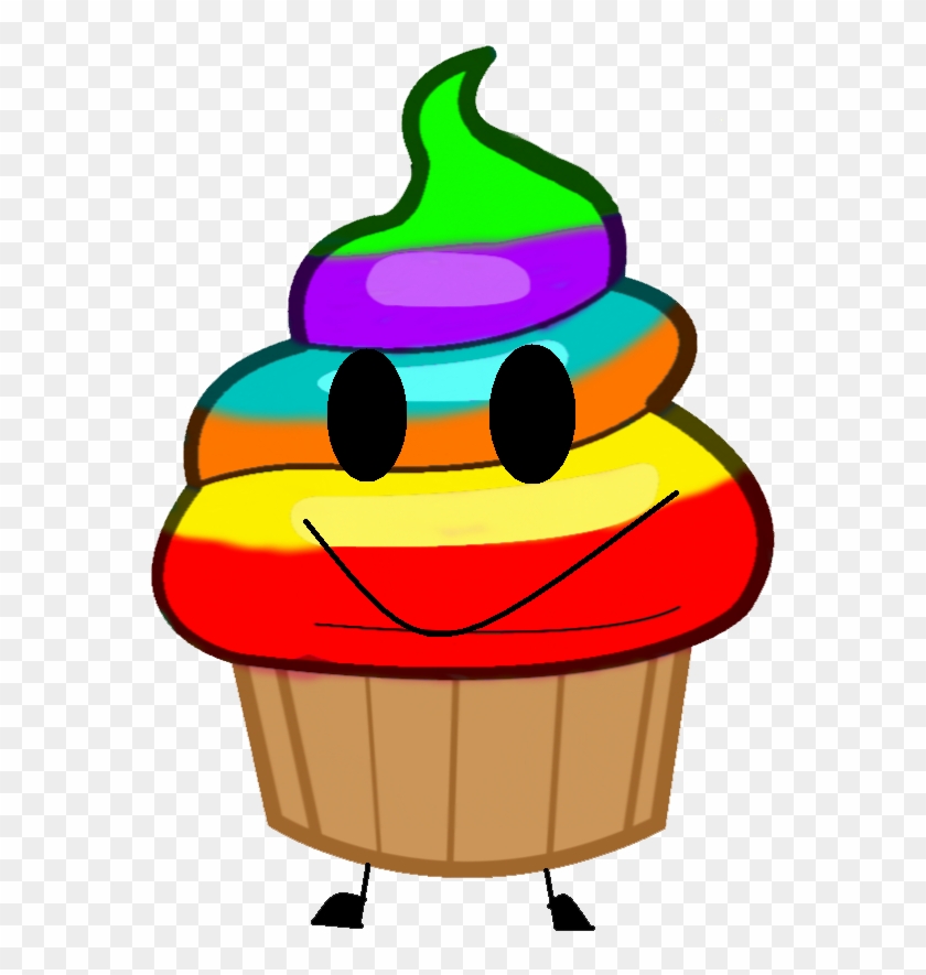 Rainbow Cupcake Pose - Bfdi Cupcake #473090