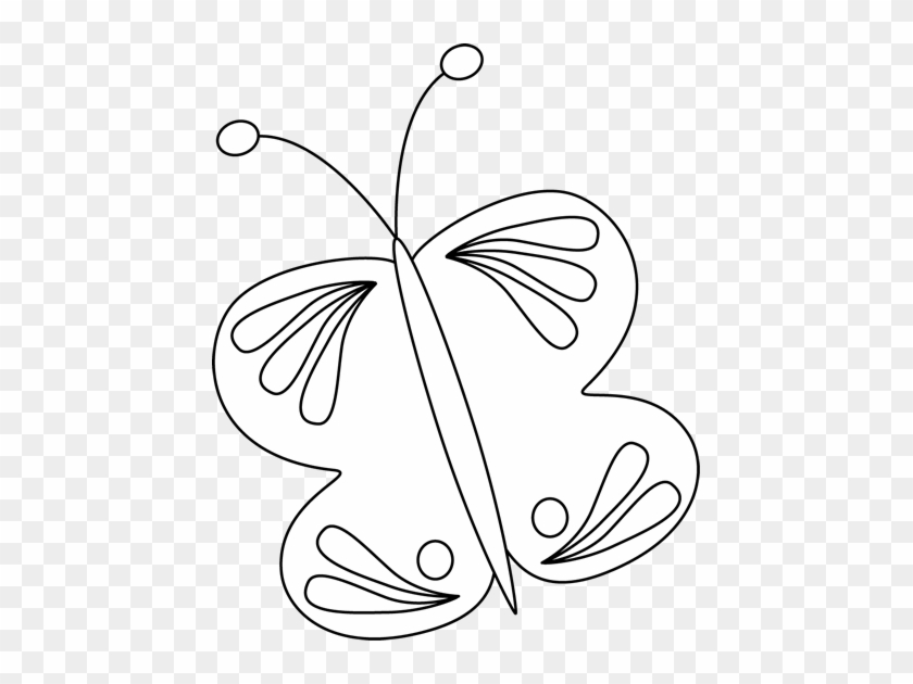 Black And White Butterfly - Mycutegraphics Butterfly Black And White #473204