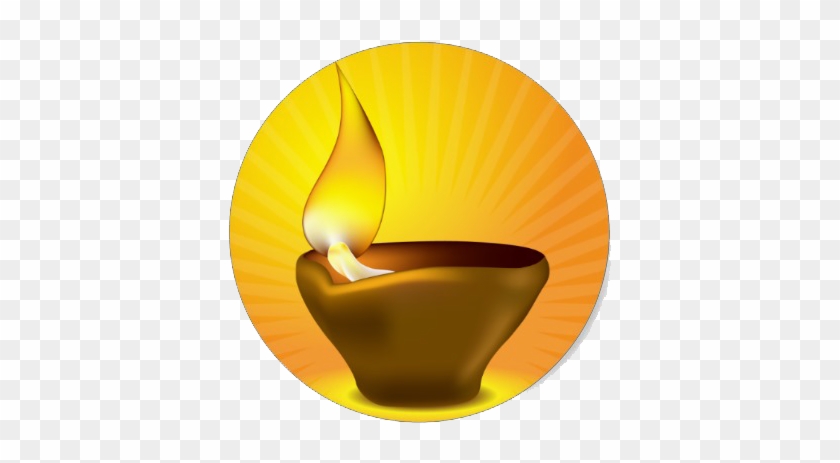 Diya Diwali Oil Lamp Sticker Light - Diwali Diya #473302