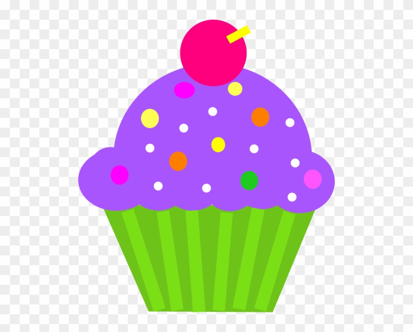 Purple And Green Cupcakes Clipart - Cupcake Icon Transparent #473292