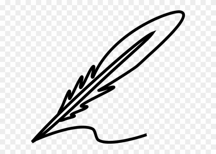 Feather Outline Vector Clip Art D1yicx Clipart - Feather Clip Art #473361