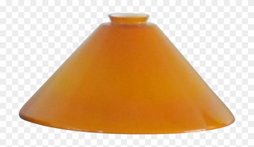 Amber Glass Lamp Shade One Vintage Hand Blown Hanging - Lampshade #473378