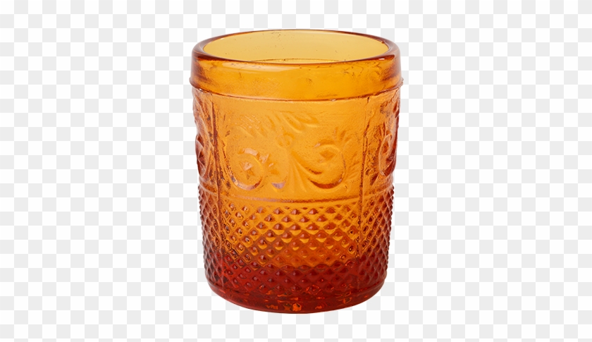 Votive Baroque Amber Ø 5 Cm H 6,5 Cm - Old Fashioned Glass #473387