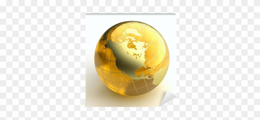 Amber Globe With Golden Continents On White Background - Studying And Teaching In A High Stakes World #473448