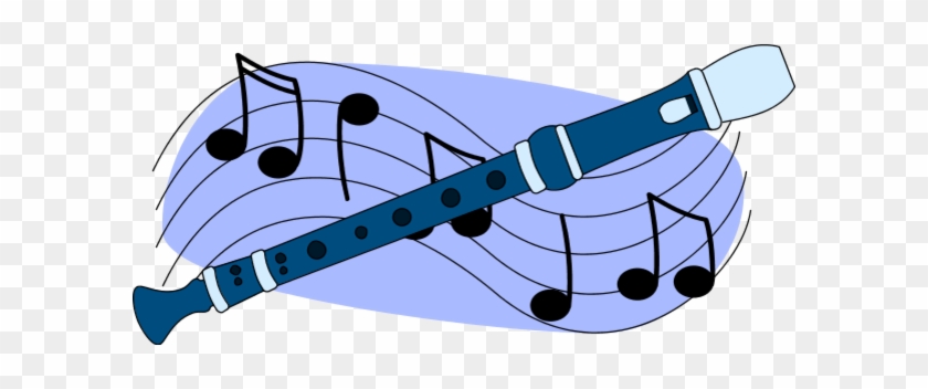 Blue Flute Cliparts - Recorder Clip Art #473659