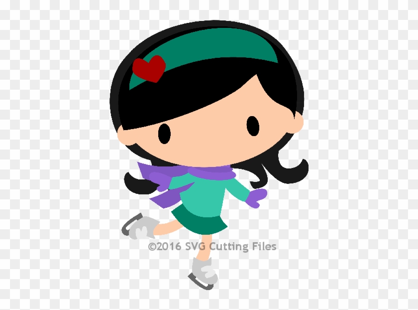 Chibi Ice Skate Girl - Scalable Vector Graphics #473823