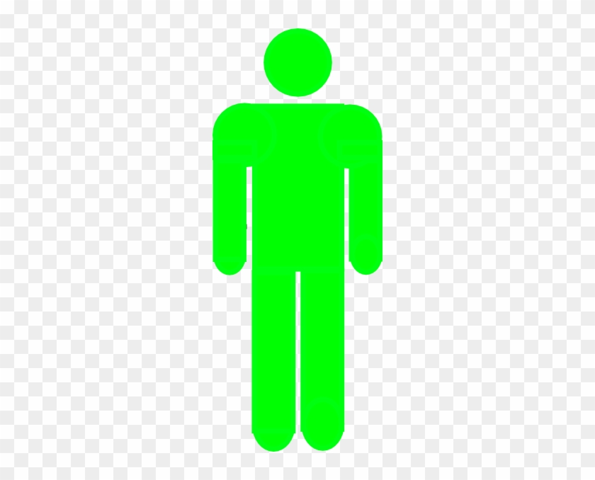 Male Toilet Sign Green #473922