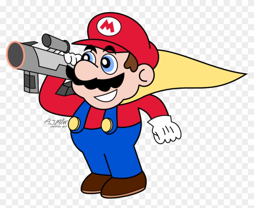 Classic Cape Mario With Super Scope By Ajtheppgfan - Mario With Super Scope #473932
