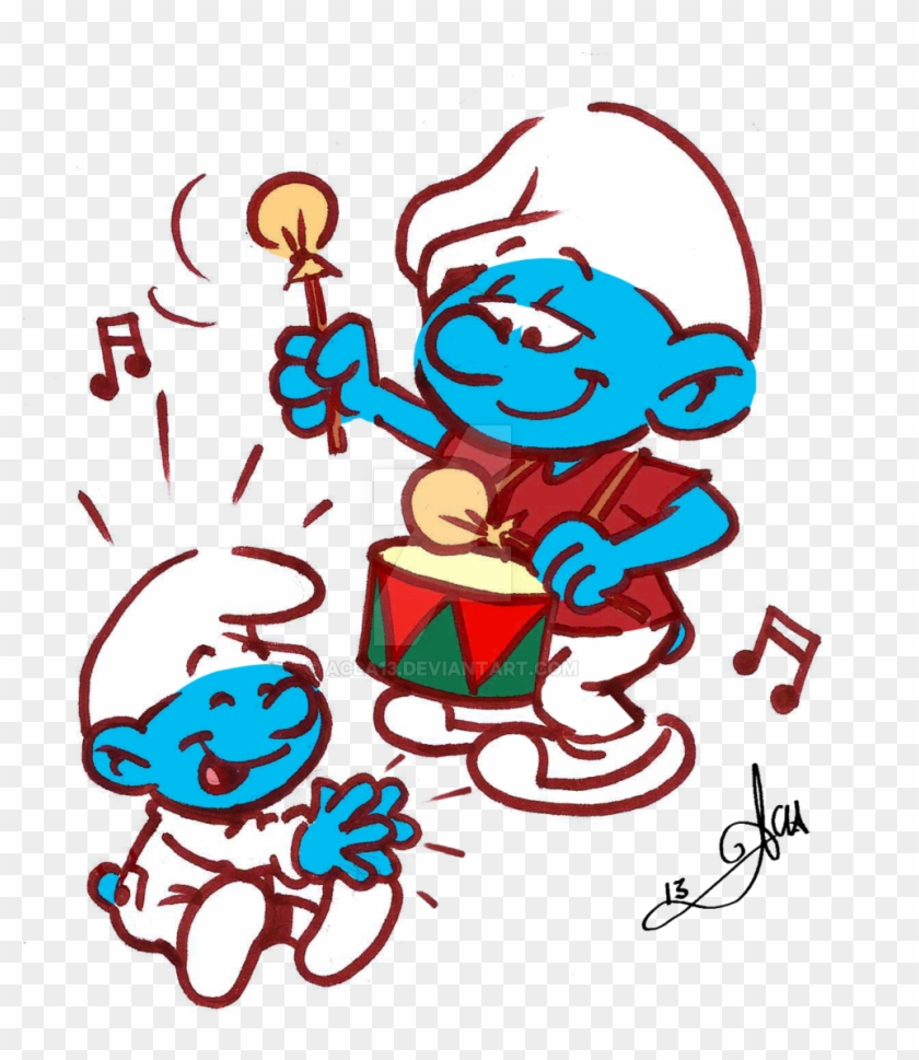 Supersmurgger 51 47 Little Drummer Smurfling By Acla13 - Smurfs Pikachu057 #473961