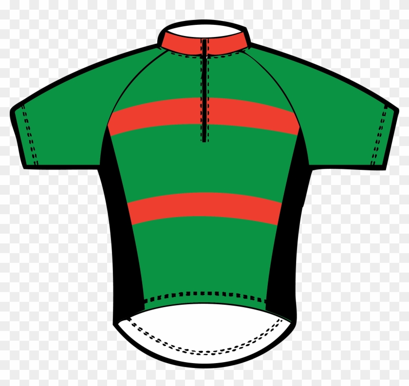 Green Jersey With Red And Black Stripes - Red #473980