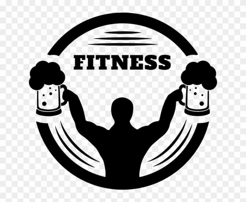 Body Builder Fitness With Beer Logo - Beer Logo #474113