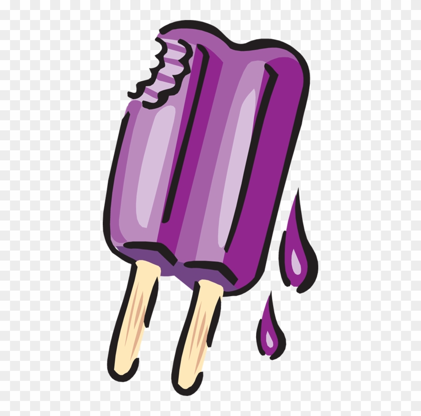 Ice Cream Ice Pop Clip Art - Grape Popsicle Clip Art #474147