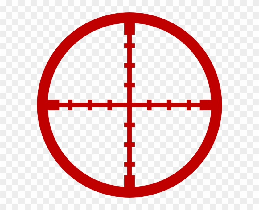 Red Crosshairs Clip Art #474142
