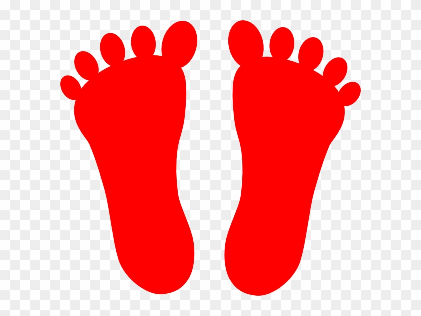 Bigfoot Footprints Clip Art - Coloured Footprints Clipart #474339