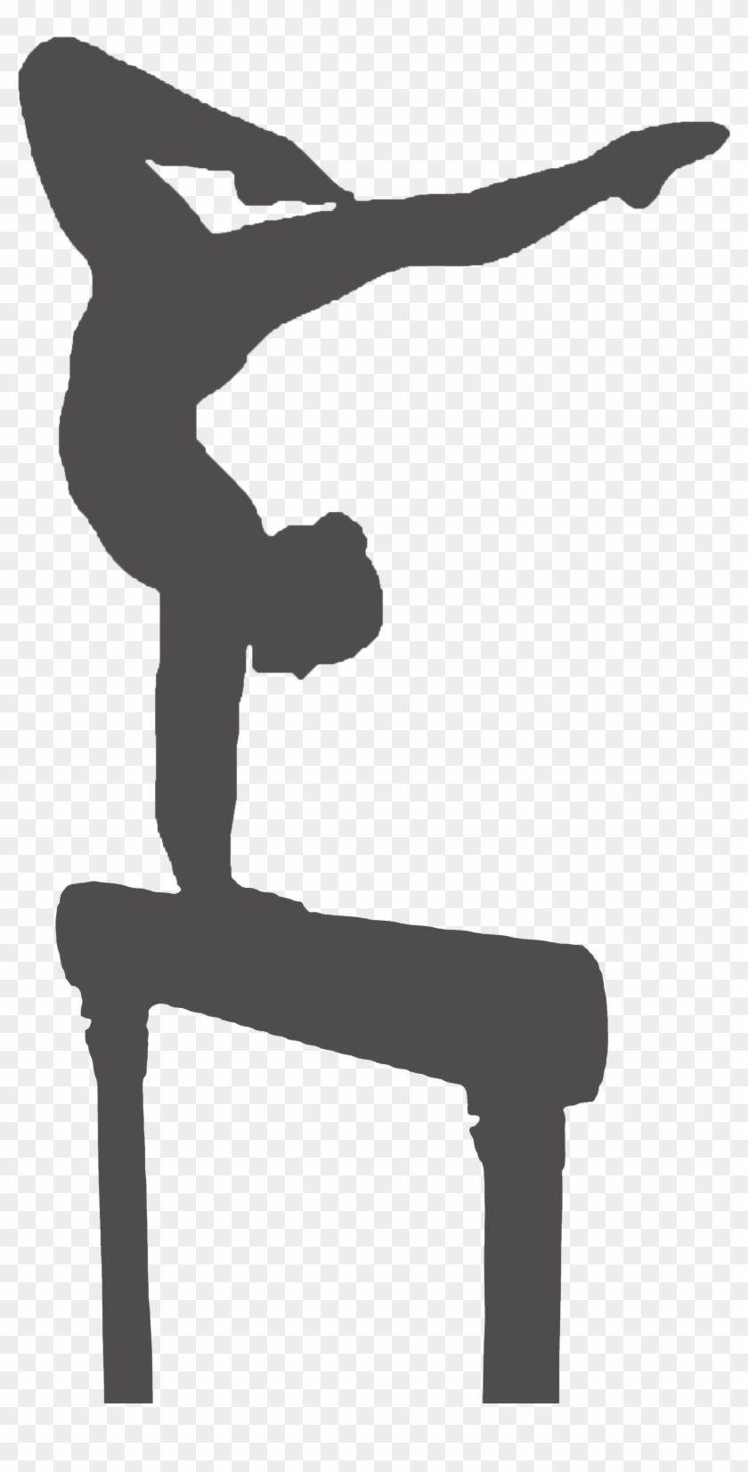 Artistic Gymnastics Silhouette Split Clip Art - Artistic Gymnastics Silhouette Split Clip Art #474354