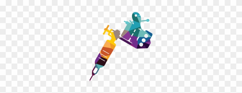 Colorful Tattoo Machine Icon Logo, Tattoo, Machine, - Pink Tattoo Machine Vector #474467