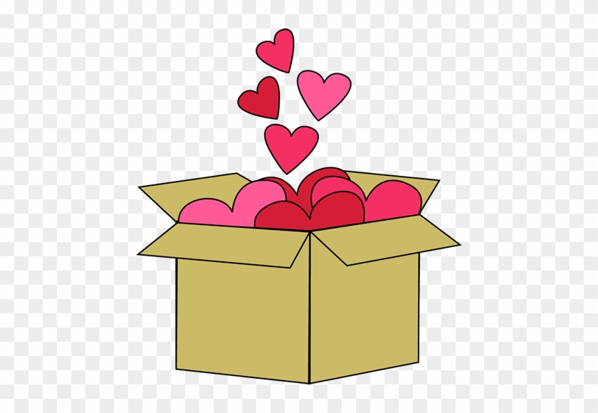 Valentine's Day Clipart Box - Hearts In A Box #474635