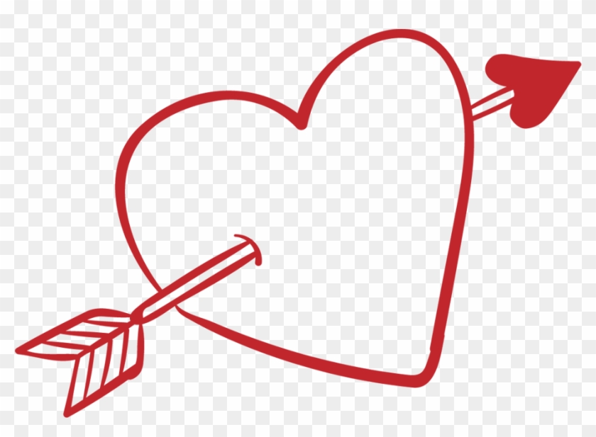 Cupid Arrow Heart Valentines Day Love - Arrow Heart With Cupid Png #474833